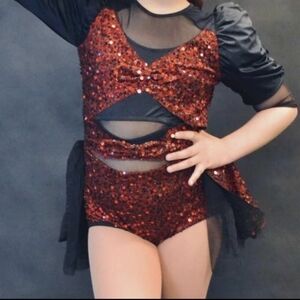 Sparkling Red and Black Kids Costume